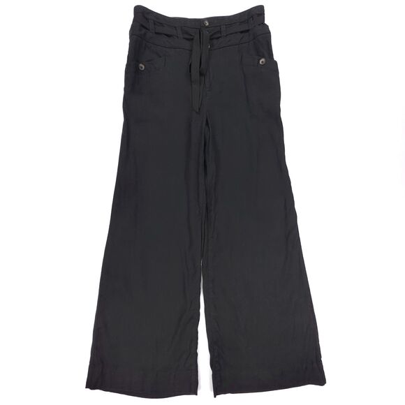 BY ANTHROPOLOGIE Nellie Trousers Wide Leg Linen Belted Pant French Girl Minimal - Picture 1 of 7